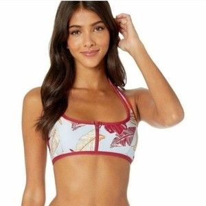 NWT L*Space Bikini Top Hawaiian Aloha Paradise Print -L